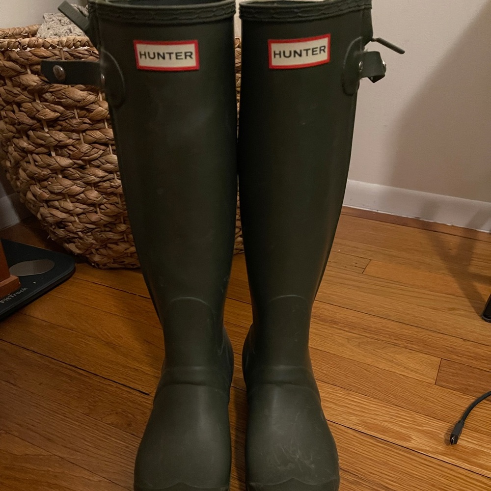 Tall Green Hunter Boots Size 6